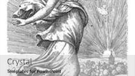  Presentation with skull - Beautiful theme featuring personification-of-the-virtue-temperance backdrop and a light gray colored foreground