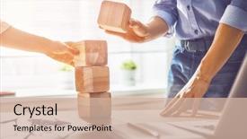  Presentation with project - PPT layouts having persons plan a project team background and a soft green colored foreground