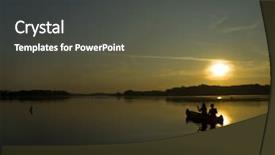  Presentation with dawn - Audience pleasing PPT layouts consisting of young couple kayaking river - two persons sitting backdrop and a dark gray colored foreground