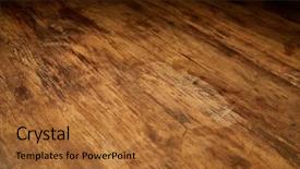  Presentation with aged wood - PPT theme consisting of perspective - aged wood desk in dim background and a red colored foreground