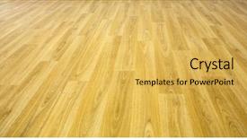  Presentation with wooden floor and gold frame - Presentation design having perspective flat empty wooden floor background and a yellow colored foreground