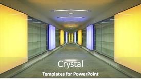  Presentation with square - Audience pleasing presentation theme consisting of perspective of alleyway with square backdrop and a gray colored foreground