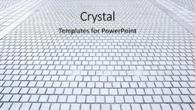  Presentation with concrete pavement - Slide set enhanced with perspective of concrete brick pavement road background and a light gray colored foreground