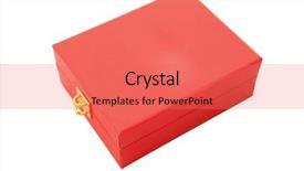  Presentation with lock key - Colorful theme enhanced with perspective of red box with key lock holder isolated on white backdrop and a coral colored foreground