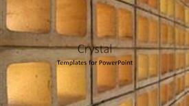  Presentation with bricks - PPT theme enhanced with perspective-shot-of-a-wall background and a coral colored foreground