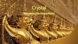  Presentation with religious - Presentation enhanced with perspective view of golden religious background and a tawny brown colored foreground