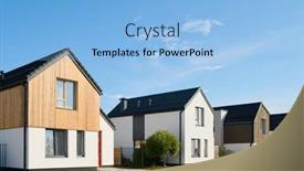  Presentation with sunny sky - Presentation theme having perspective-view-of-several background and a  colored foreground