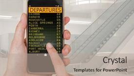  Presentation with digital - Presentation having perth - digital composite of hand touching background and a  colored foreground