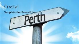  Presentation with madras day - Audience pleasing PPT layouts consisting of perth sign with a beautiful backdrop and a light blue colored foreground