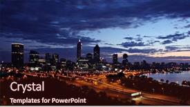  Presentation with kings - Colorful presentation theme enhanced with perth skyline from kings park backdrop and a wine colored foreground