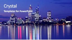  Presentation with swan ganz catheter - Beautiful presentation theme featuring perth skyline from swan river backdrop and a cobalt blue colored foreground