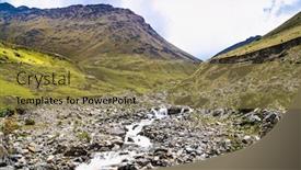  Presentation with way - Presentation theme consisting of peruvian-beauties-on-the-way background and a tawny brown colored foreground