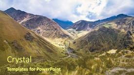  Presentation with way - Presentation theme featuring peruvian-beauties-on-the-way background and a tawny brown colored foreground