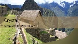  Presentation with lost - Cool new slides with incaico - historic lost city of machu backdrop and a coral colored foreground
