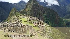  Presentation with inca - Colorful slide deck enhanced with incaico - machu picchu lost inca city backdrop and a coral colored foreground