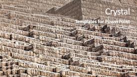  Presentation with pyramid - Colorful theme enhanced with adobe colors - pyramid of bricks backdrop and a coral colored foreground