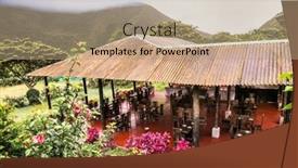  Presentation with way - PPT layouts having peruvian-resort-and-restaurant background and a coral colored foreground