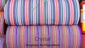  Presentation with handicraft - PPT theme featuring peruvian-traditional-colourful-native-handicraft background and a coral colored foreground