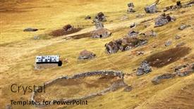  Presentation with america - Cool new PPT theme with peruvian village in cordiliera huayhuash peru south america backdrop and a gold colored foreground