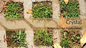  Presentation with residential - Audience pleasing slide set consisting of pervious concrete - turf stone used to pave backdrop and a yellow colored foreground