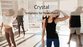  Presentation with yoga - Audience pleasing presentation theme consisting of pescoco - photo of group engaged yoga backdrop and a soft green colored foreground