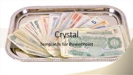  Presentation with banquet server hand tray - Beautiful presentation theme featuring peso currency symbol - hand holding a silver tray backdrop and a lemonade colored foreground