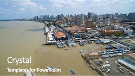  Presentation with para crianças arvores frutas - Slide set enhanced with pesos - aerial view of belem do background and a coral colored foreground