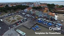  Presentation with brazil - Beautiful PPT theme featuring pesos - aerial view of belem do backdrop and a ocean colored foreground