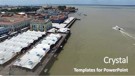  Presentation with para crianças arvores frutas - Cool new PPT layouts with pesos - aerial view of belem do backdrop and a gray colored foreground