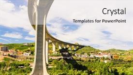  Presentation with river valley - Cool new PPT layouts with pesos - bridge over the river douro backdrop and a white colored foreground