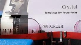  Presentation with cyber sex word written - Presentation theme having pessimism-word-written background and a sky blue colored foreground