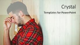  Presentation with feeling useless - PPT layouts with anxious - handsome hipster feeling stressed background and a sky blue colored foreground