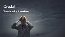  Presentation with holding hands - PPT theme consisting of looser man - young troubled businessman holding hands background and a dark gray colored foreground