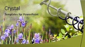  Presentation with pest - Cool new theme with pest control - protecting iris flower from fungal backdrop and a yellow colored foreground