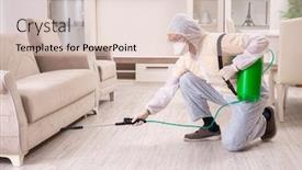  Presentation with pest control - Colorful presentation enhanced with parasitic disease - pest control contractor working backdrop and a lemonade colored foreground