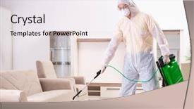  Presentation with pest control - Slide deck enhanced with pests - pest control contractor working background and a sky blue colored foreground