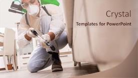  Presentation with pest control - Presentation with pest-control-contractor-working background and a coral colored foreground