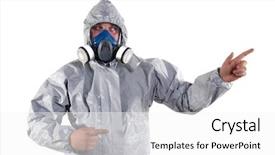  Presentation with rats - Cool new PPT layouts with pest control worker wearing backdrop and a white colored foreground