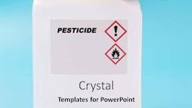  Presentation with pesticide - Presentation design featuring pesticide-agricultural-chemicals background and a white colored foreground
