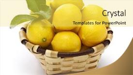  Presentation with pesticide - PPT theme enhanced with pesticide free organic lemons isolated background and a yellow colored foreground