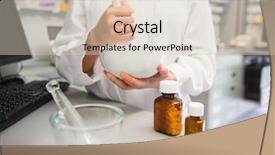  Presentation with hospital pharmacy - Slides featuring pestle - junior pharmacist mixing a medicine background and a lemonade colored foreground