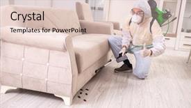  Presentation with pest control - Beautiful slide set featuring pests - pest control contractor working backdrop and a  colored foreground