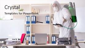  Presentation with pest control - Cool new slide set with pests - professional contractor doing pest control backdrop and a  colored foreground