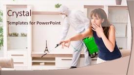  Presentation with pest control - Presentation design consisting of pests - young professional contractor doing pest background and a lemonade colored foreground