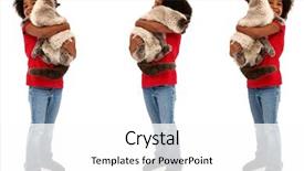  Presentation with black child - PPT theme enhanced with pet adoption - adorable young black child holding background and a  colored foreground