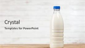  Presentation with milk - Audience pleasing presentation design consisting of milk bottle on a wooden backdrop and a white colored foreground