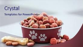  Presentation with food minerals - Amazing theme having pet food in a metal backdrop and a sky blue colored foreground