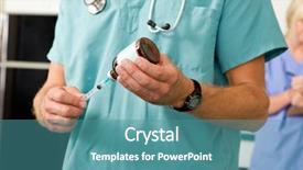  Presentation with vet - Presentation theme featuring pet health - doctor or vet drawing medicine background and a teal colored foreground