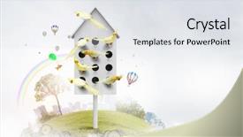  Presentation with apartments - Audience pleasing PPT theme consisting of pet hotel - apartments for friendly living backdrop and a  colored foreground