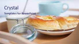  Presentation with good morning couple bed - Slide deck having pet hotel - good morning sweet breakfast bedroom background and a sky blue colored foreground